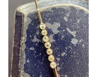 Art Deco Bar pendant, Antique Diamond pendant, 18ct Yellow Gold & Platinum 1920s