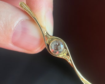 Antique Art Nouveau Diamond Pin Brooch, 18k Gold1 900s