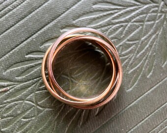 アクセサリー vintage trinity ring dead stock Vintage Trinity Ring, Cartier Style Trinity Ring, 18k Gold