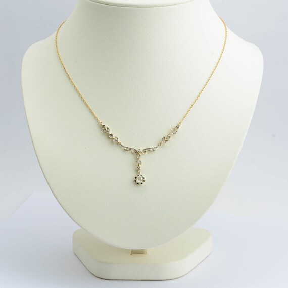 Belle Epoque Necklace Rose Cut Diamond Gold 18K 19