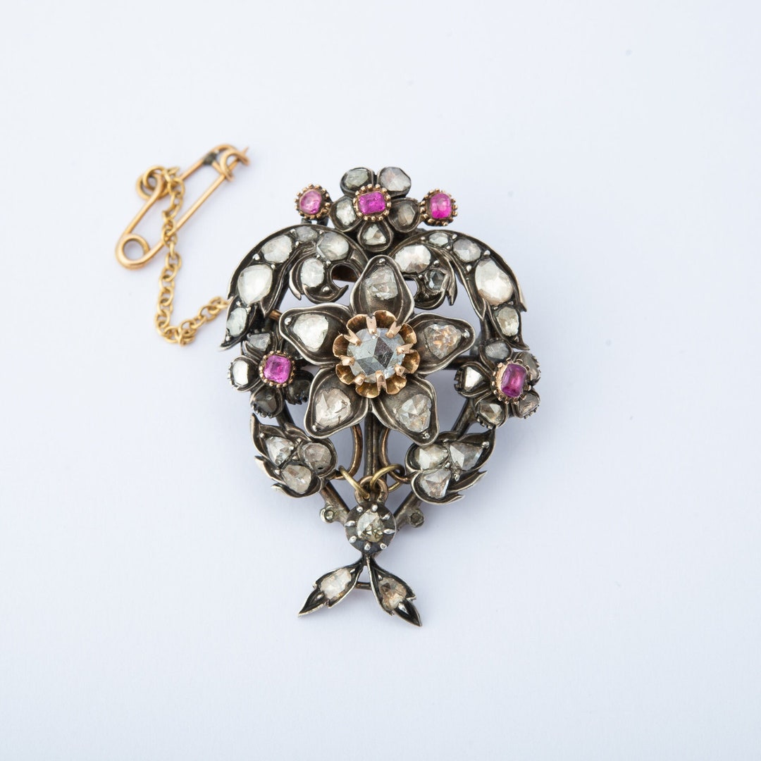 Antique Brooch, Antique Iberian Brooch, Silver 1790s Etsy