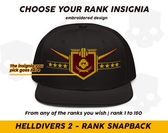 Helldivers 2 - Choose you rank! Snapback Include all new ranks.