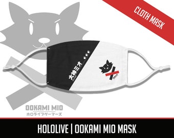 Hololive / Ookami Mio Máscara de tela