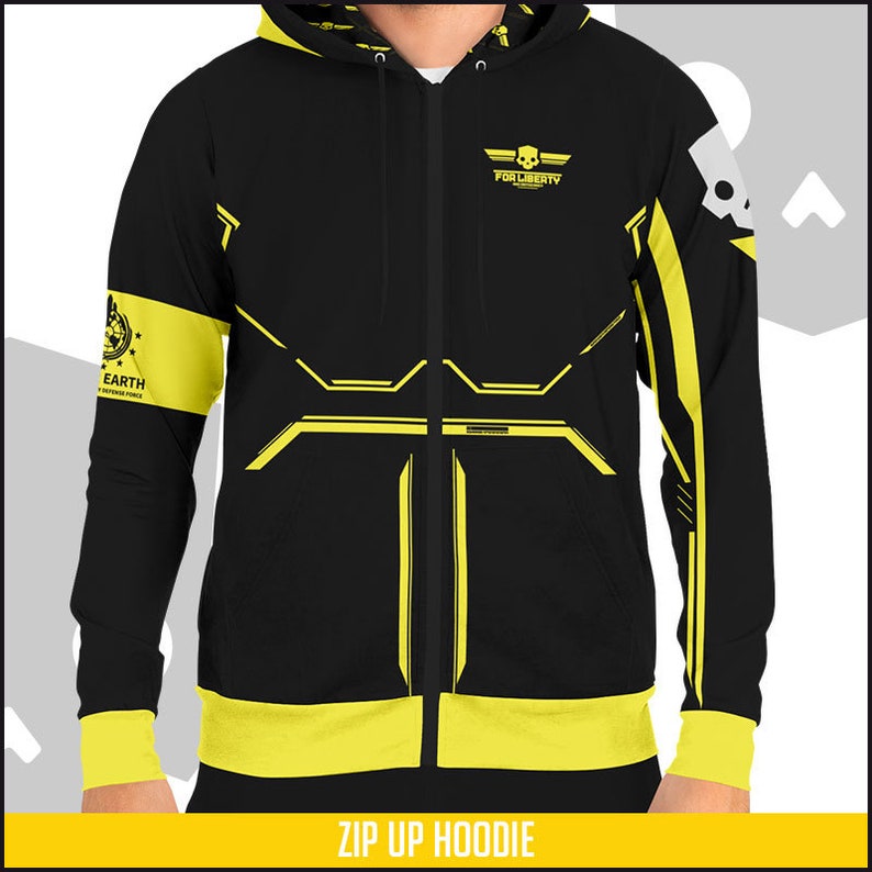Helldivers 2 For Liberty Sporty Ver. Zip Up Hoodie image 3