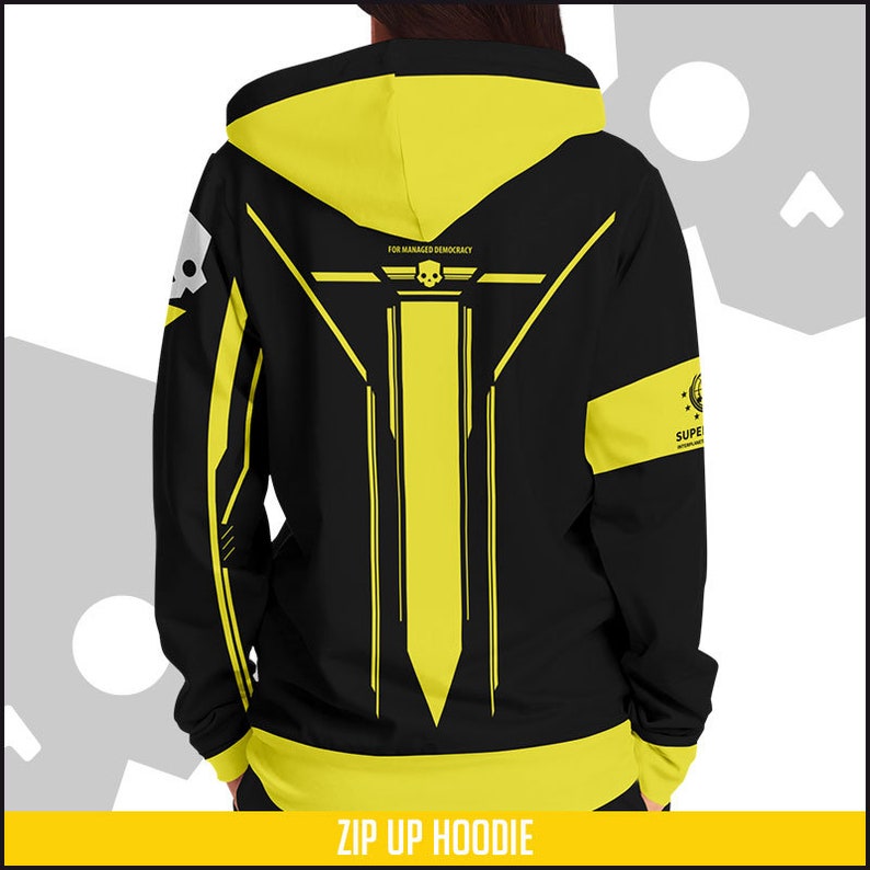 Helldivers 2 For Liberty Sporty Ver. Zip Up Hoodie image 4