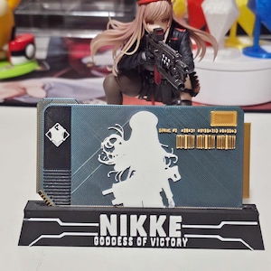 Nikke Goddess of Victory | Réplica impressa em 3D do ingresso especial. peça de exibição