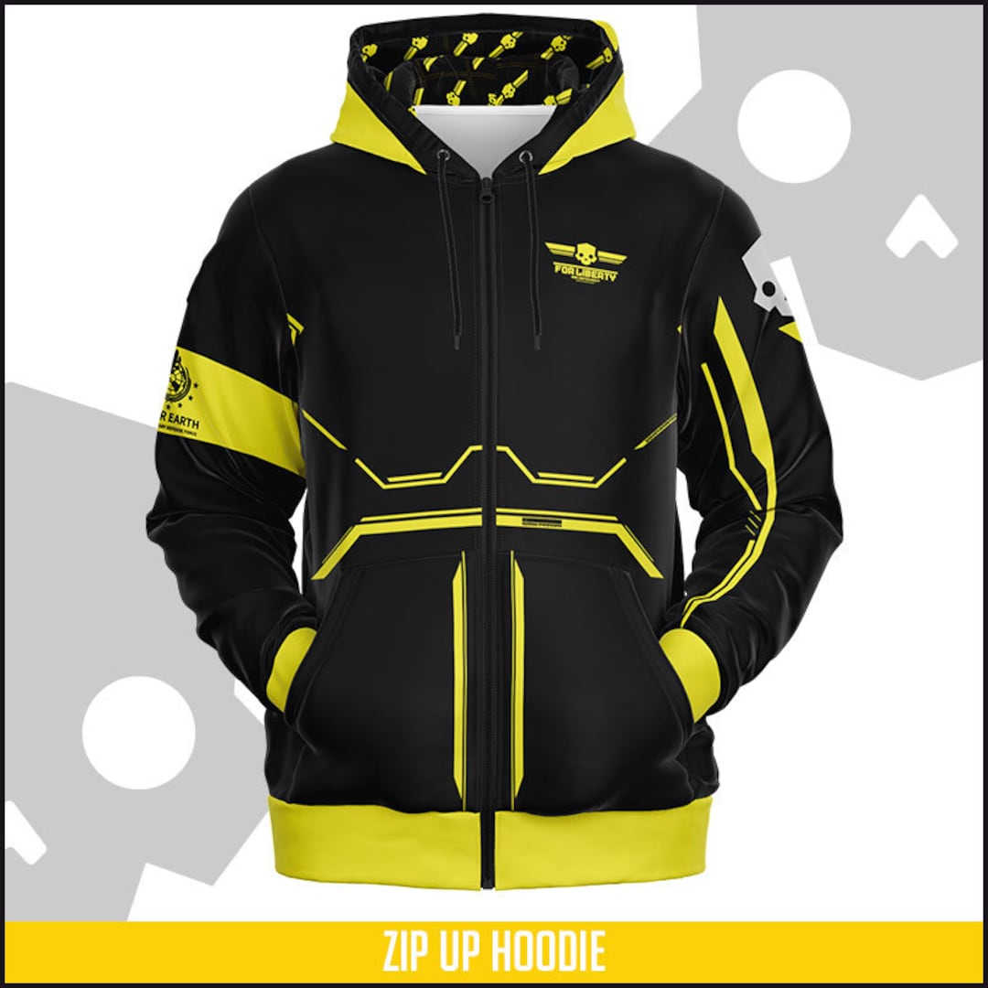 Helldiving Gear Full Zip Hoodie, Video Game, Steam| Athletic