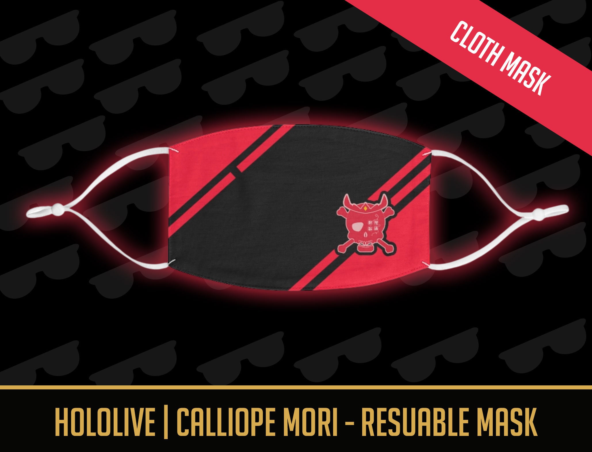 Hololive Calliope Mori Resuable Face Mask Etsy