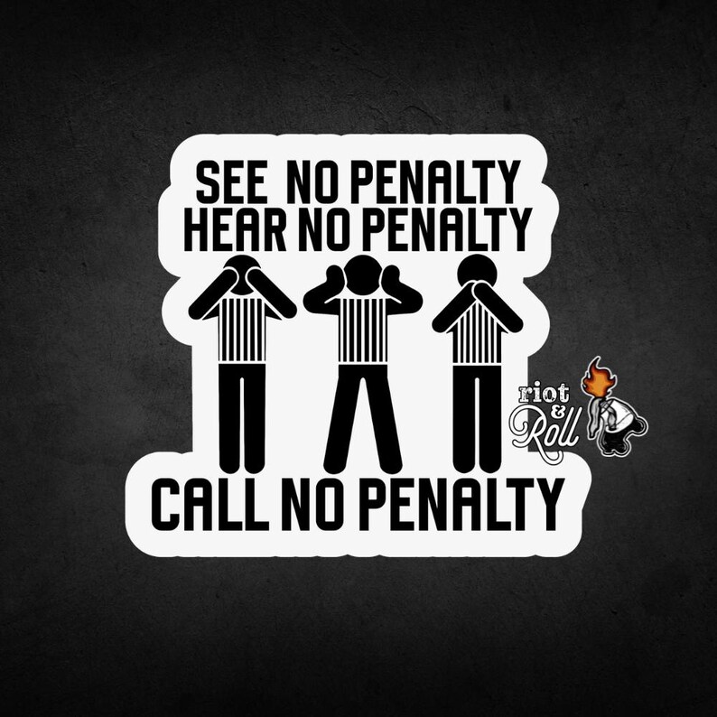 Refferee Stickers Ref Sticker, Roller Derby, Football Ref, Soccer Ref, See No Penalty ...