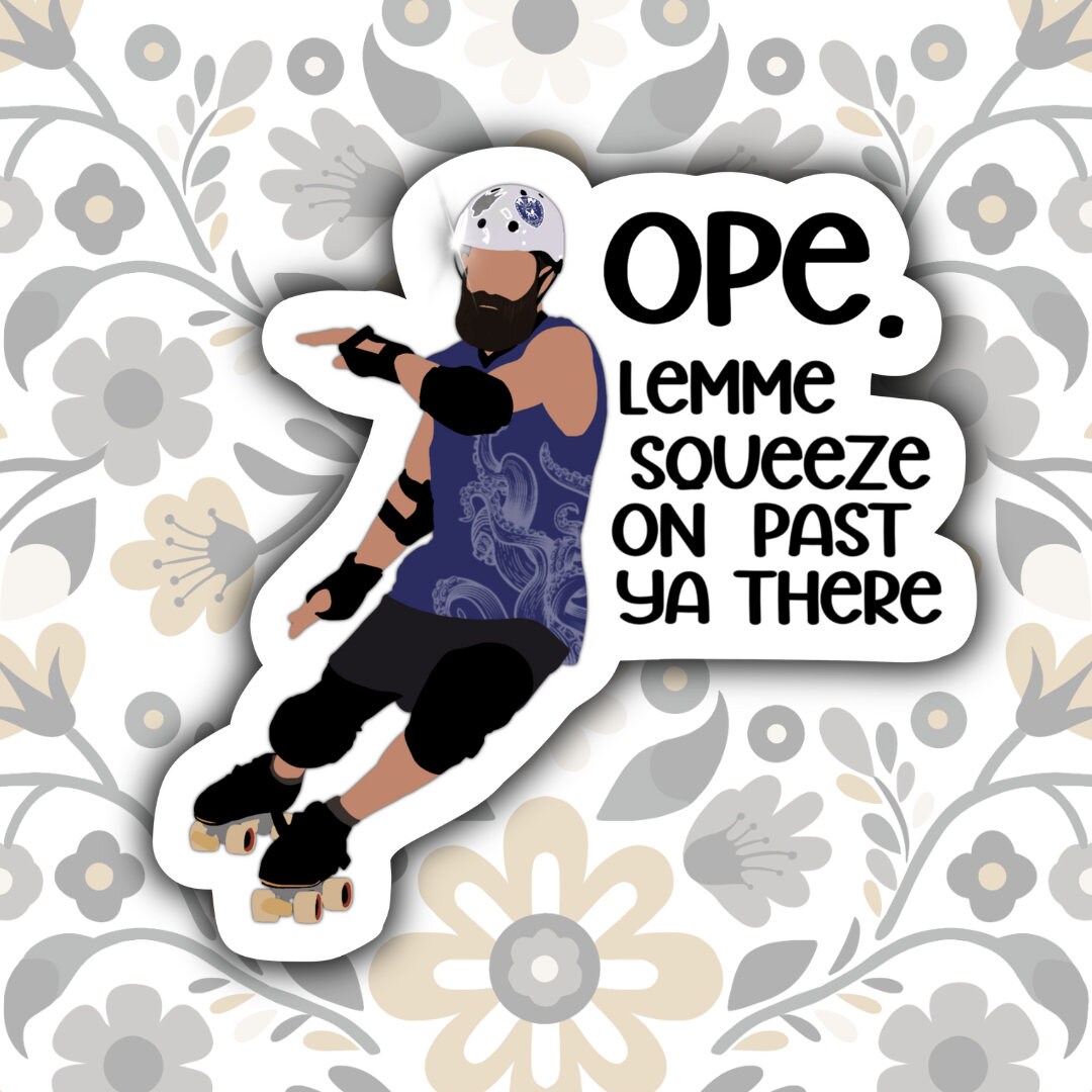 Skater Sticker, Ope Sticker, Roller Derby Sticker, Jammer Sticker ...