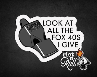 Referee sticker, fox 40 sticker, whistle sticker, roller derby, football, soccer, basketball