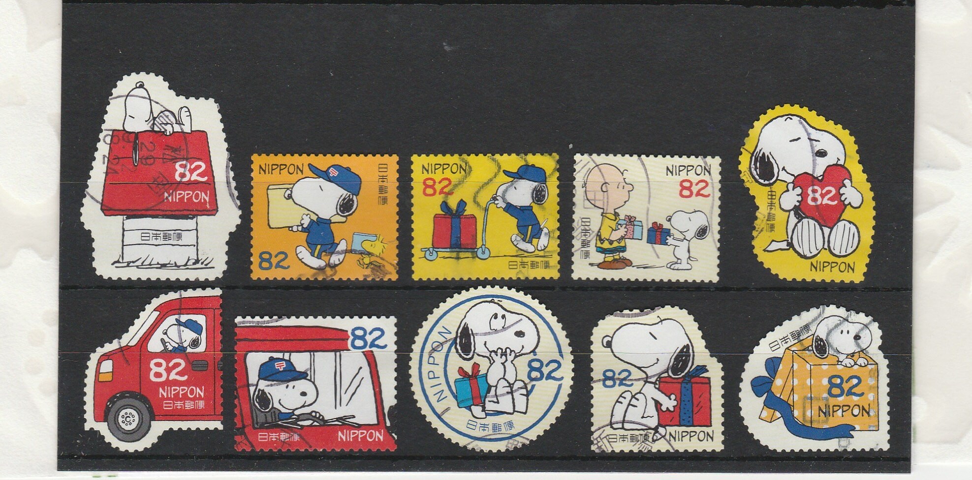 NEW10x Snoopy CUTE postage stamps / Japan 2017 / Peanuts / Etsy
