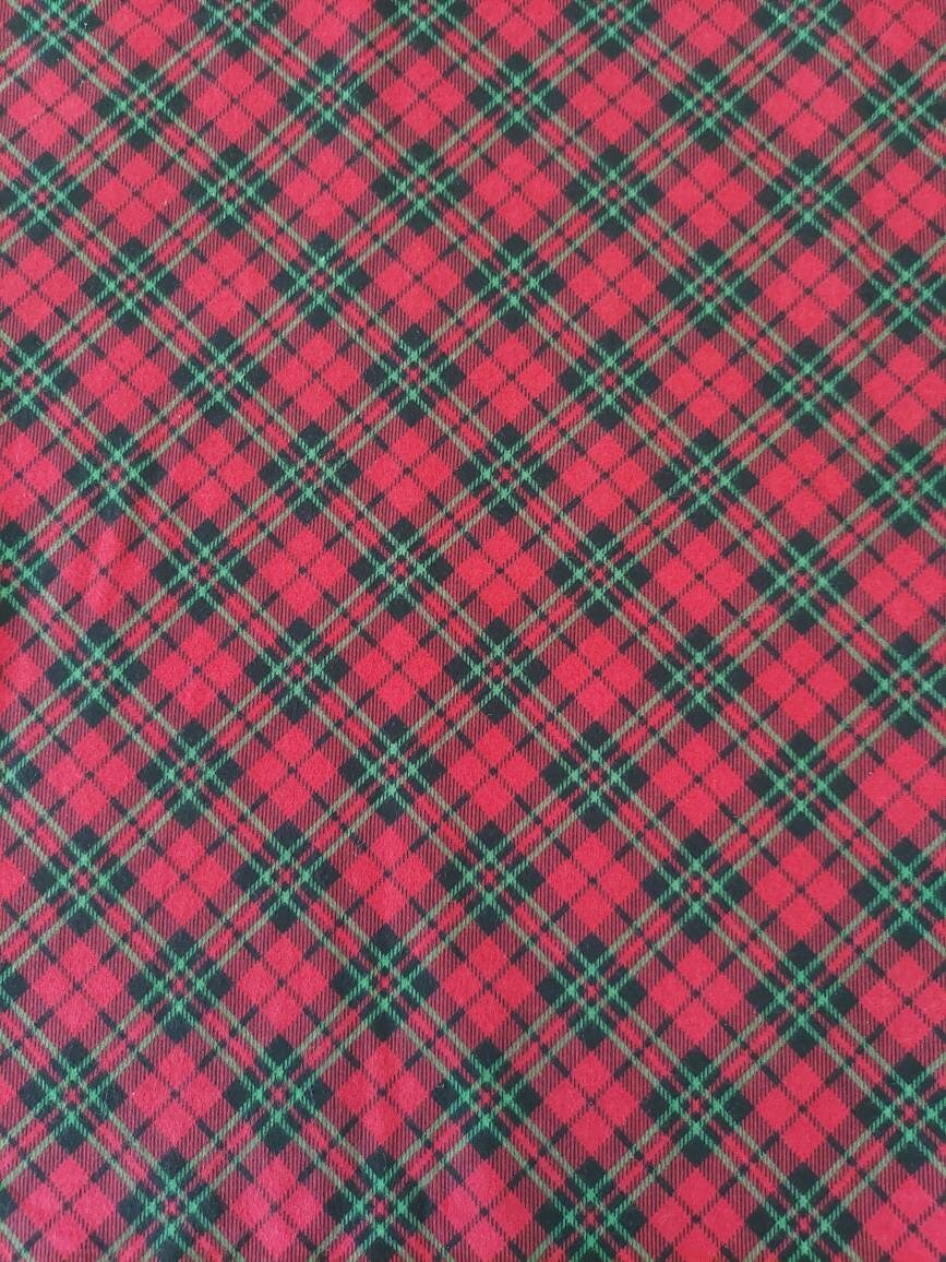 Black Red and Green Plaid Flannel 