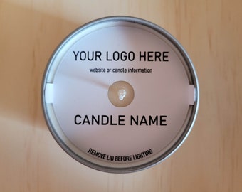 Select-a-Size Custom Candle Dust Covers - Standard and Wood Wick Options - White, Cream, Kraft, Gray or Blush Premium Cardstock Covers