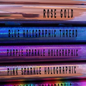 Color options for Boss Lady vinyl decals - chrome, rose gold, blue holographic, purple sparkle, pink sparkle, and rainbow holographic.