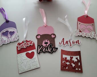 Valentine's Day Gift Card Holder with Ribbon - Personalized Custom Gift Card Holders - 5 Styles and Multiple Color Options Available