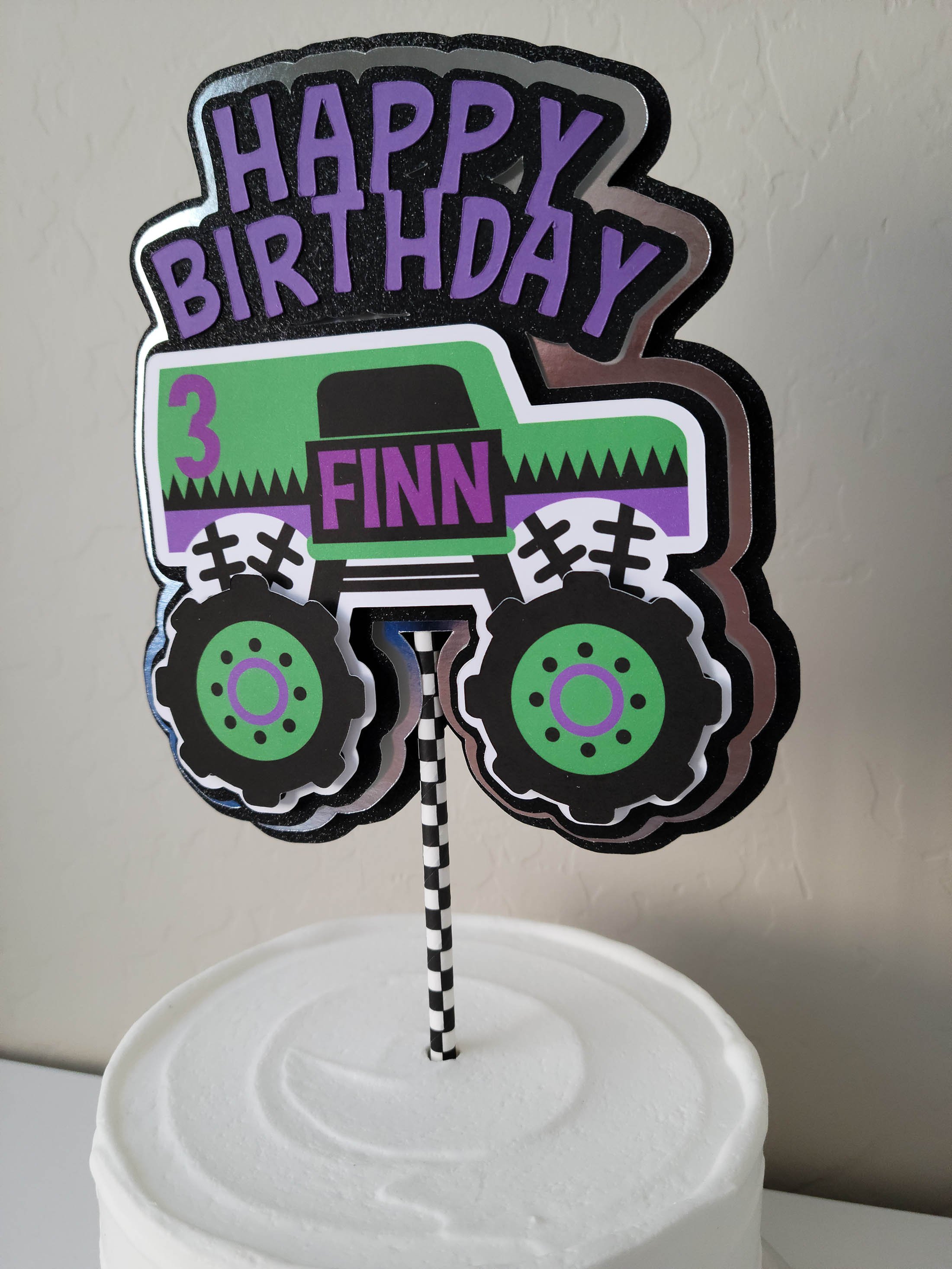 Blue Monster Truck Party Bottle Labels, Personalized - Cupcakemakeover