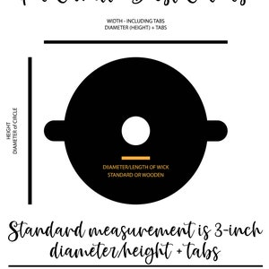 Infographic with information about how to properly measure for Candle Dust Covers.