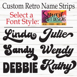 Retro-Style Vinyl Name Decals - Personalized Decals for Tumblers, Electronics, Vehicles, Laptops, Smartphones & Custom Personalized Gifts