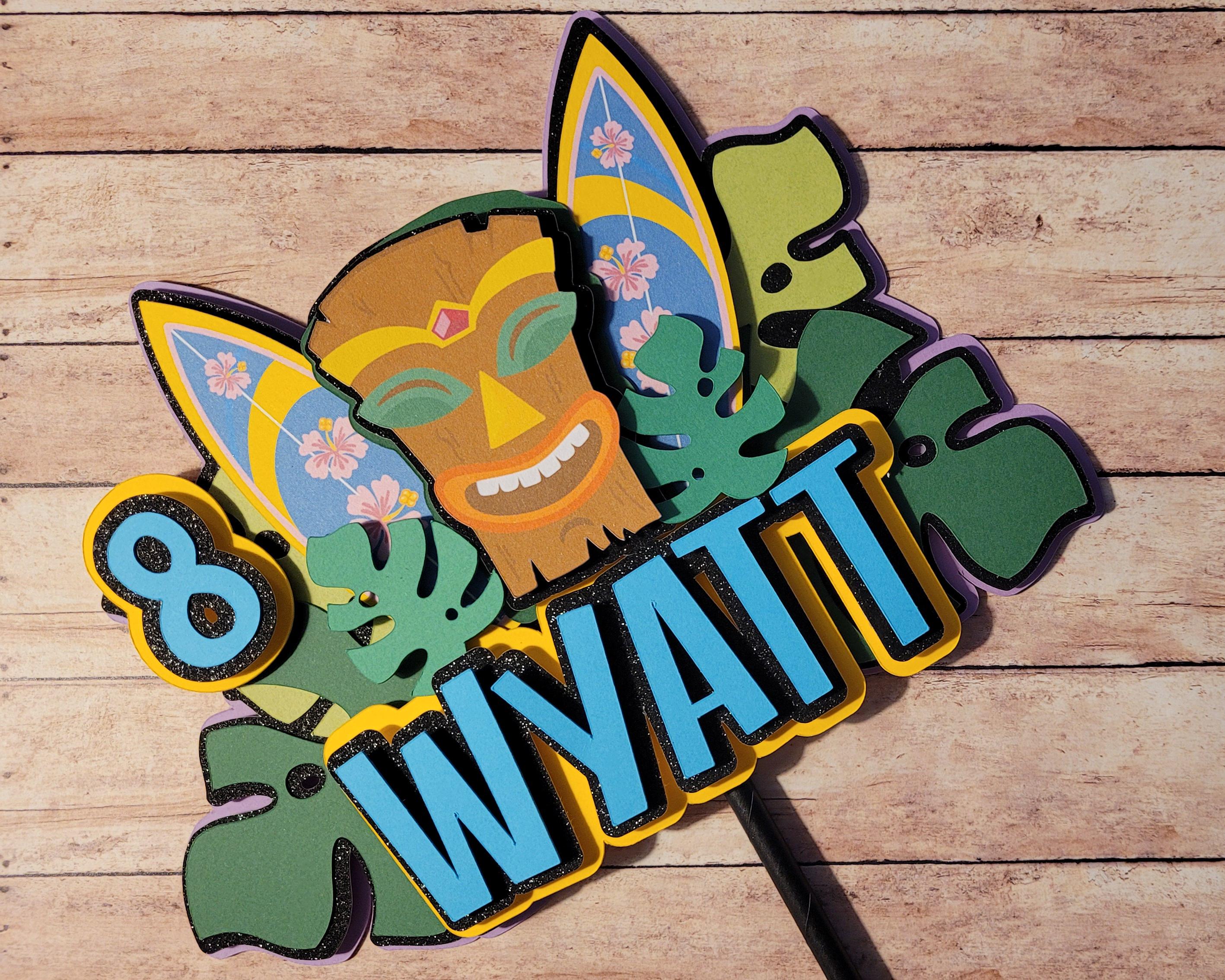 24-Pack Hawaii Tiki Cupcake Toppers - Hawaiian Luau Party Decorations