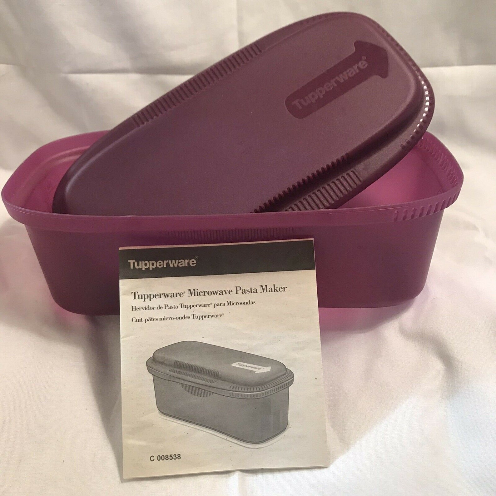 Tupperware Microwave Pasta Maker Spaghetti 8 Cups Plum New Etsy