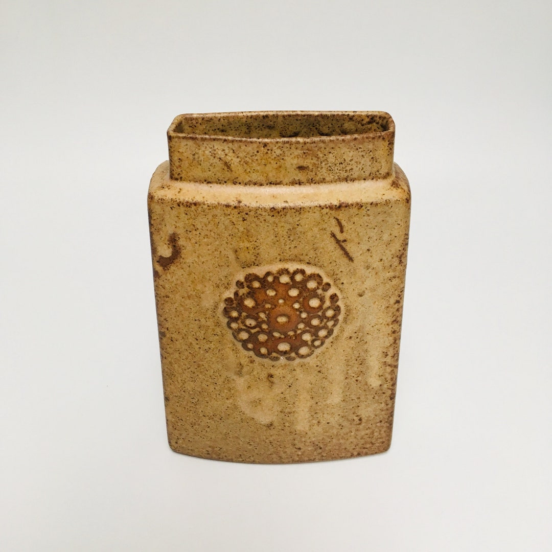 Studio Pottery Cuboid Vase, Graham Alcock, 70s, Mid Century Modern Etsy