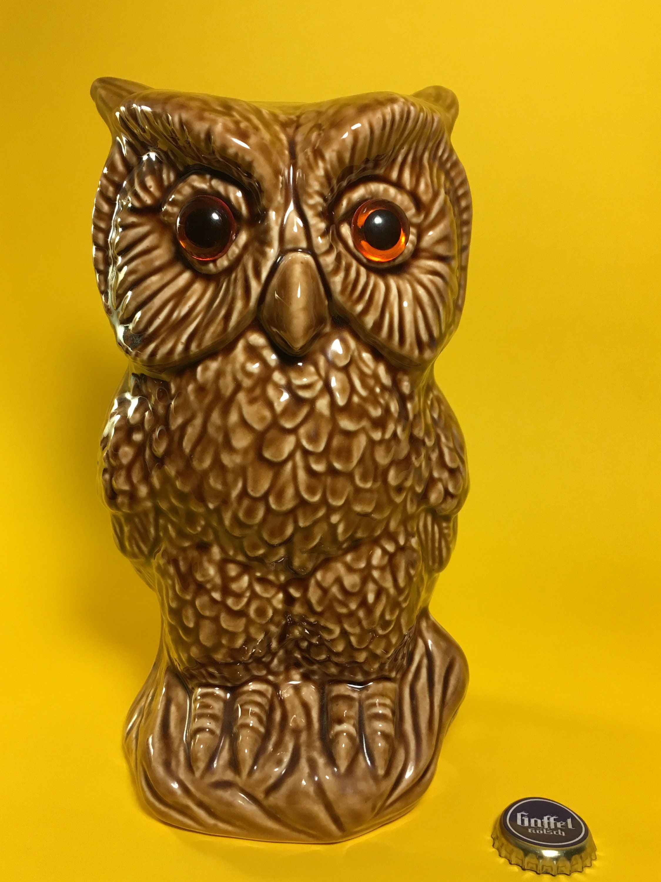 Large Ceramic Owl , 70's Etsy UK