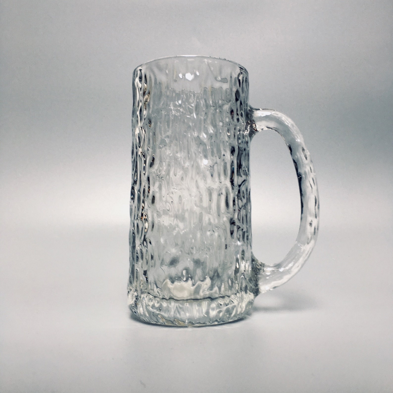 Set of Four Textured Bark Glass Beer Mugs Ravenhead 70s Etsy