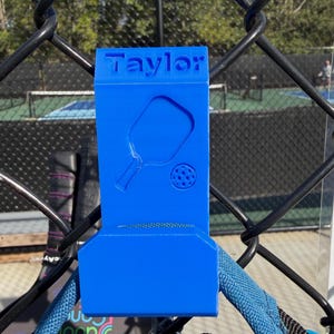 Pickleball Bag Hook - Hang on Fence to keep off ground and customize with your name!