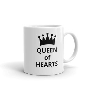 Taza Reina de Corazones, tazas juego de cartas, Taza de cartas de Corazones, taza de cartas de café, Reina del juego, premios del juego, ganadora de Corazones, taza ideal para regalo divertido.