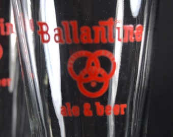 4 - Vintage Ballantine Beer and Ale 8 oz Pilsner Glasses