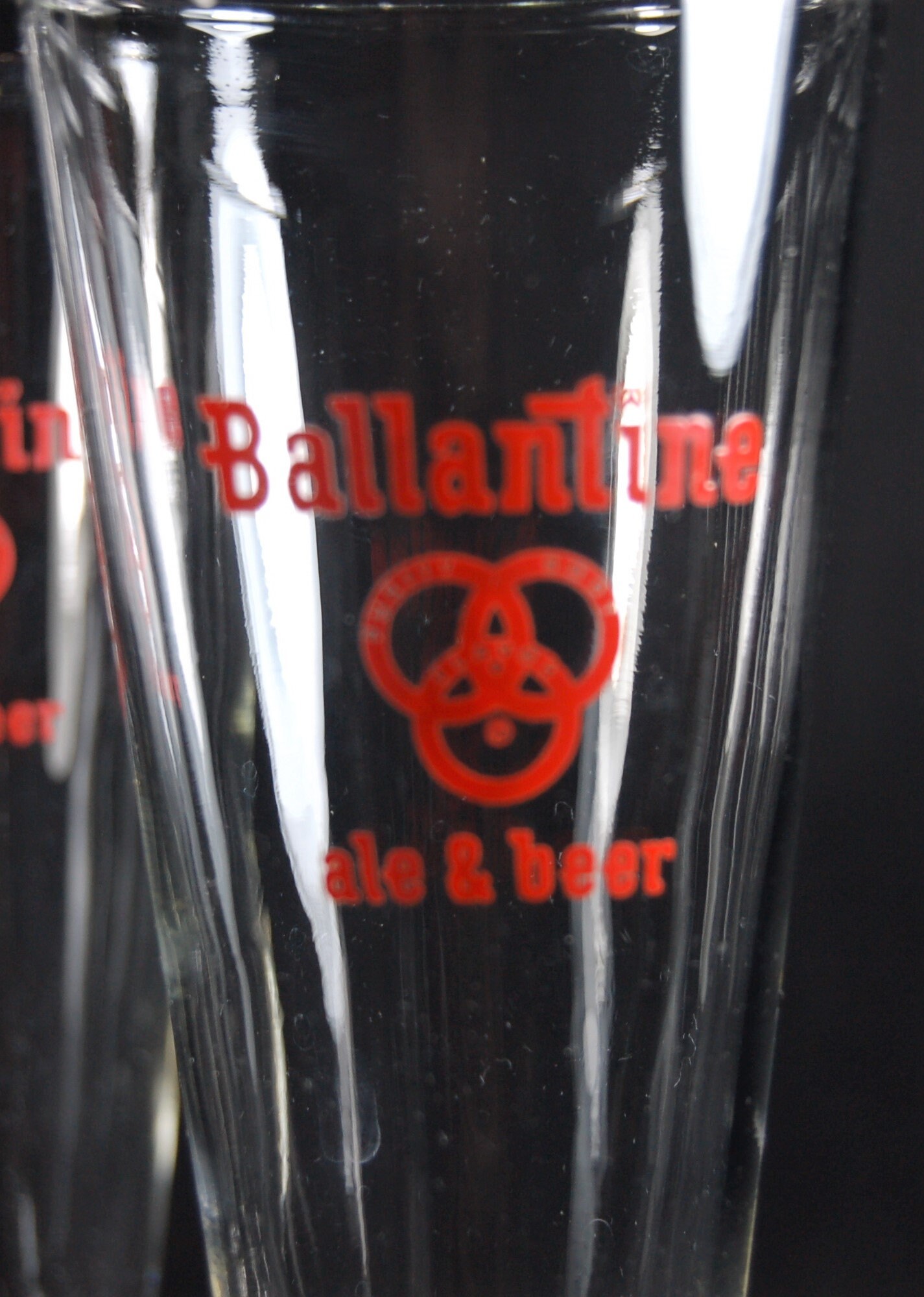 Ballantine Beer Foam Scraper Frother Holder Cobalt Glass 40s
