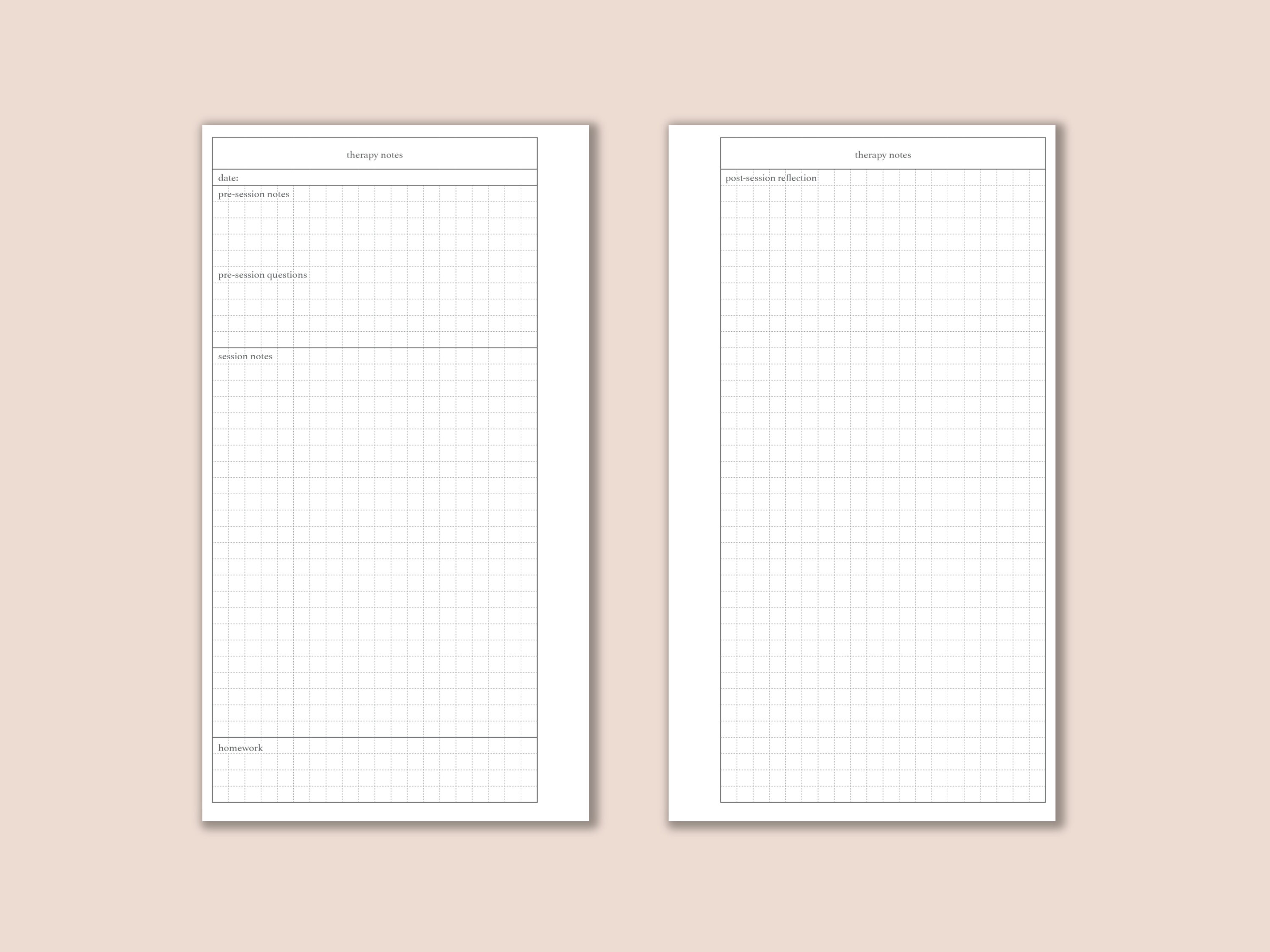 Therapy Notes, Printable Personal Planner Inserts - Etsy
