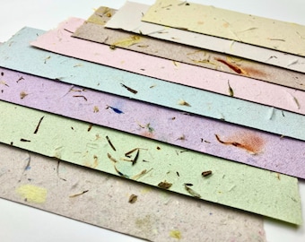 Plantable Seed Paper Soap Wrappers, cigar bands: Wildflower, Recycled, (8.5 x 2”, 36 wrappers)