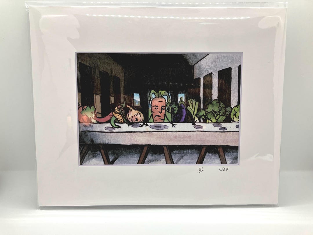 Limited Edition Print on Handmade Recycled Paper, the Last Supper ...