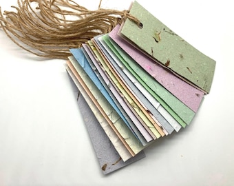 Plantable Wildflower Seed Paper Gift Tags, Eco-Friendly, Set of 18