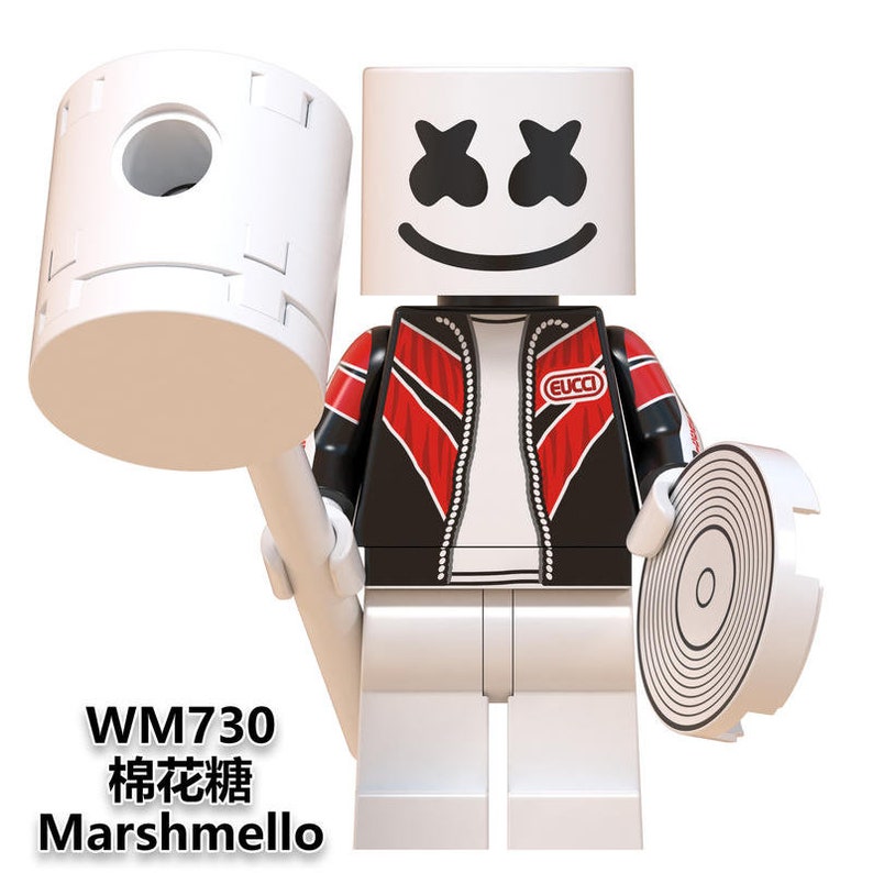 DJ Marshmello Building Block Figure Custom Mini DIY Figure Etsy