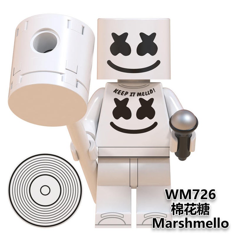 DJ Marshmello Building Block Figure Custom Mini DIY Figure | Etsy