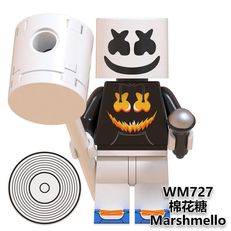 DJ Marshmello Building Block Figure Custom Mini DIY Figure Etsy