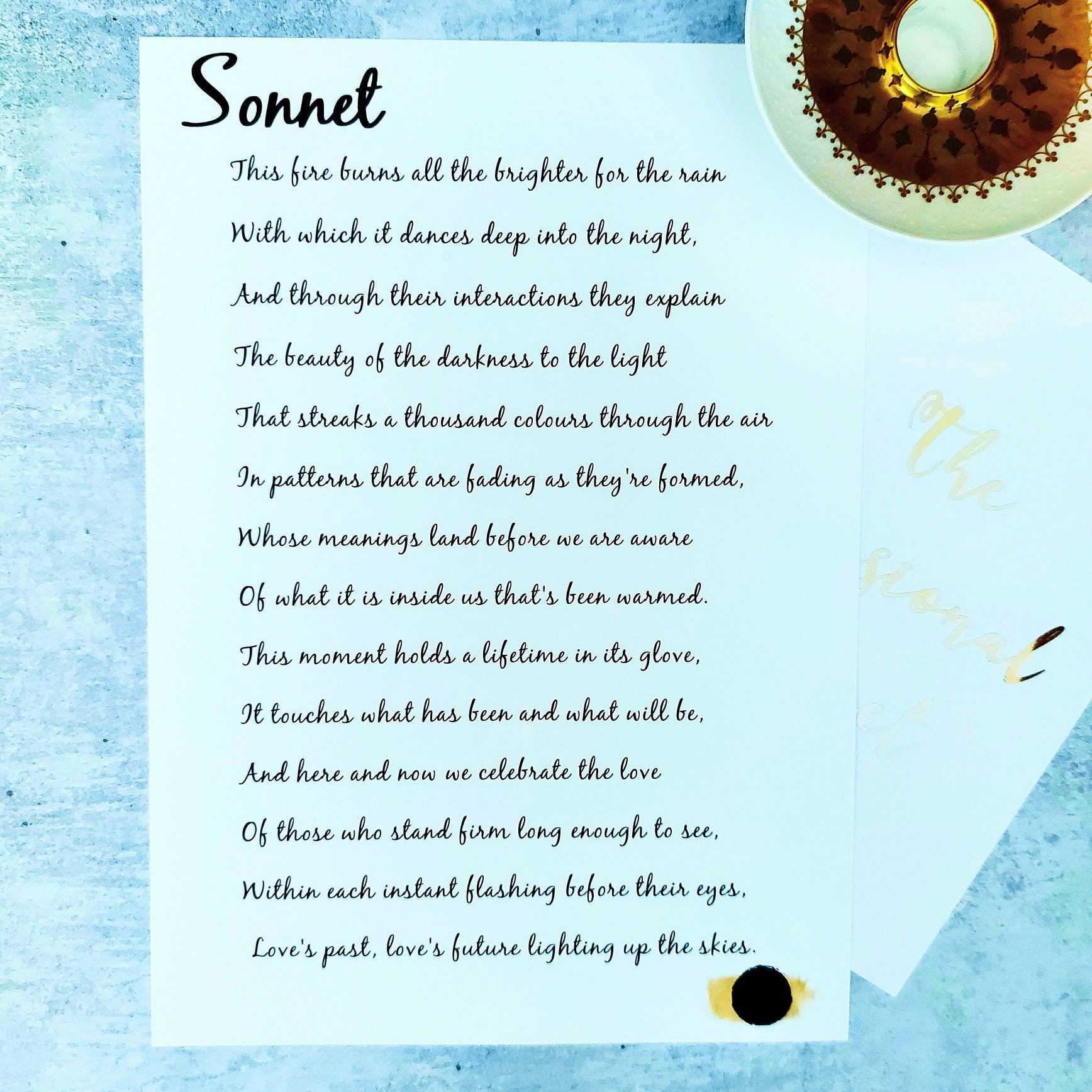 example of sonnet in creative writing
