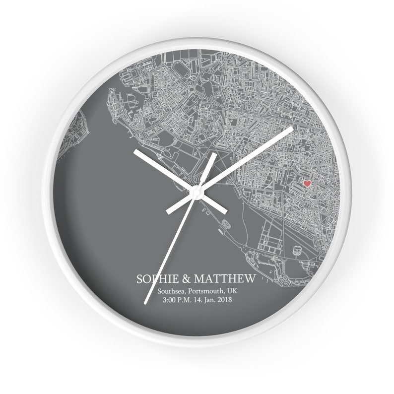 This unique high-quality Wall Clock that has map print serves as a statement piece, creating a personalized environment will make a great gift for your girl on valentine