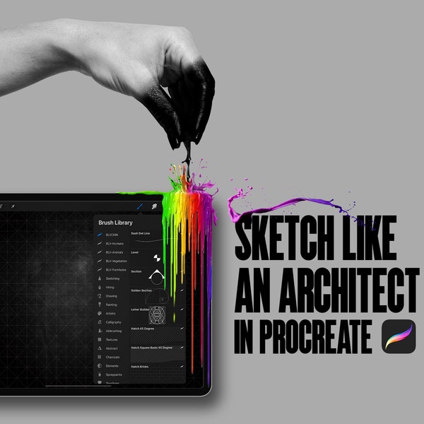 Procreate Sketch Pack FULL - Architektur Pinsel