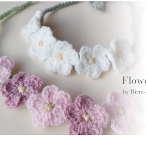 Crochet flower headband pattern pdf, flower baby headband, newborn photography prop, Flower crown crochet pattern, baby hair band pdf