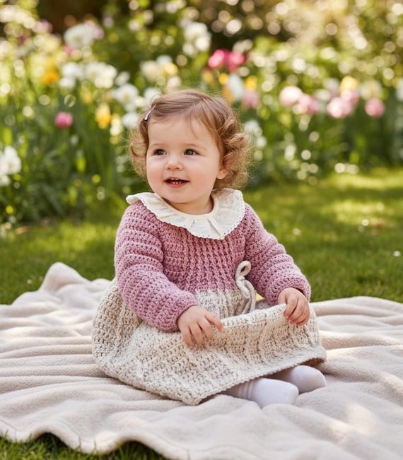 vintage crochet baby dress pattern Vintage Pineapple Crochet Baby Dress