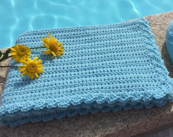 Baby Blanket Crochet, Turquoise Baby Blanket Crochet, Blue Baby Blanket, Turquoise baby afghan crochet, baby gift, Newborn blanket