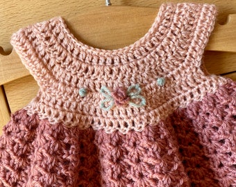 cuota de matrícula Deseo Volcánico Crochet baby dress - Etsy España