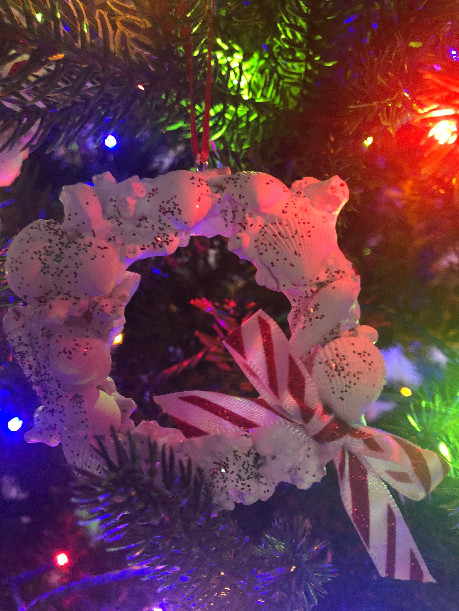 Seashell and Coral Christmas Ornaments Set of 2 Handmade Etsy