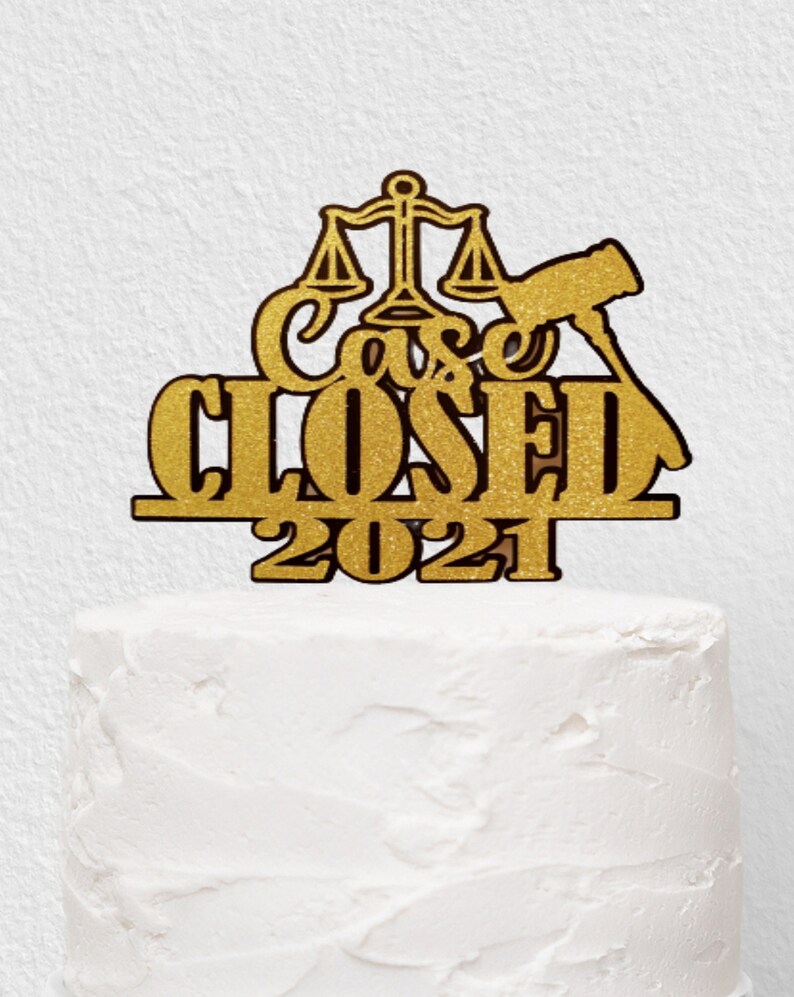 Law School Graduation Cake Topper Law Graduate Cake Topper Case Closed Cake Topper Scales of ...
