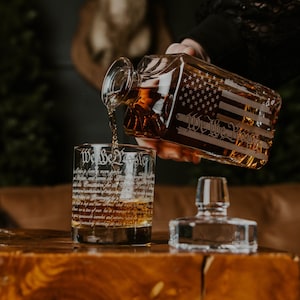 We the People Whiskey Decanter, Patriotic Gift, Fathers Day Gift, Military Promotion Gift, Military Retirement Gift
