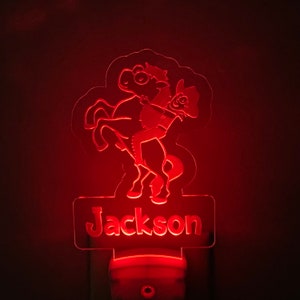 Cowboy Night Light, Cowboy, Decor, Grandson Gift, Gift for Son